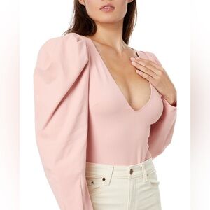 Free People Va Va Voop Long Sleeve Bodysuit Heart Haze